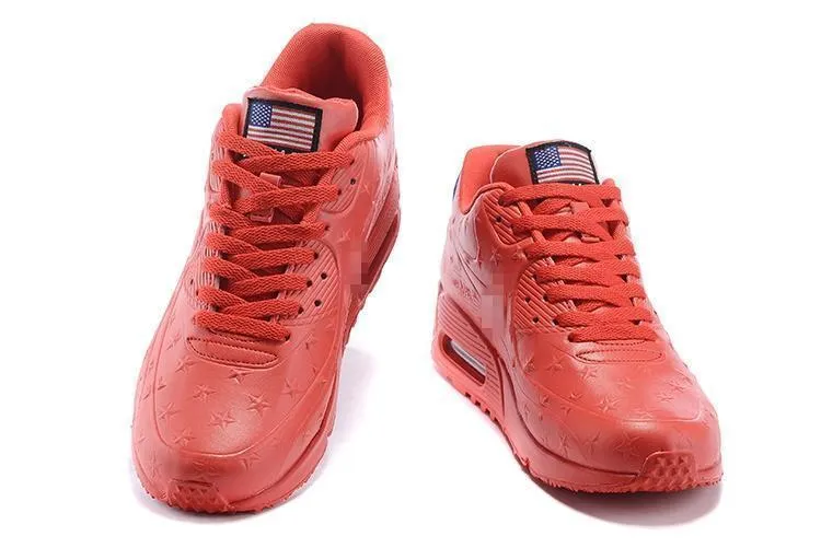 Asics Aesthetic Shoes Nike Air Max 90 'Independence Day Red' Shoes Sneaker Sale Men Size US 7-11