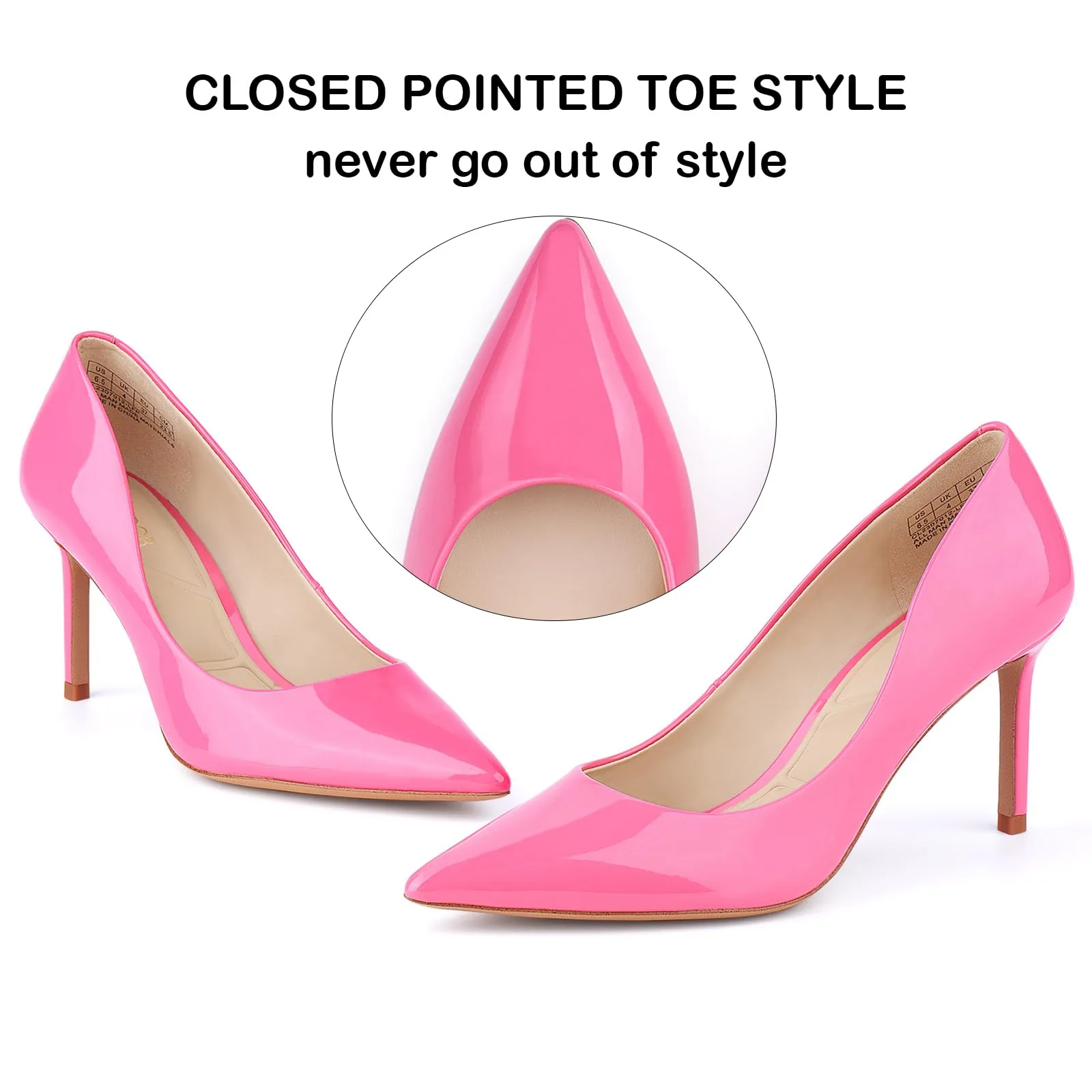 Aerial Work Boots JENN ARDOR Women's Comfortable Stiletto Pumps 3 inch