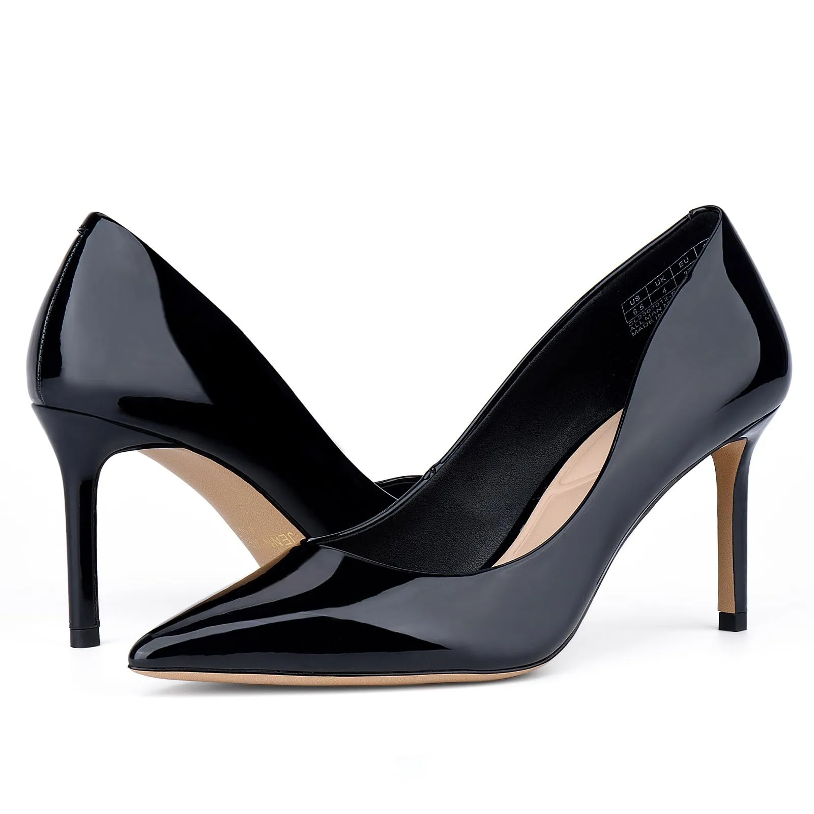 JENN ARDOR Women's Comfortable Stiletto Pumps 3 inch Best Steel Toe Work Boots For Walking All Day