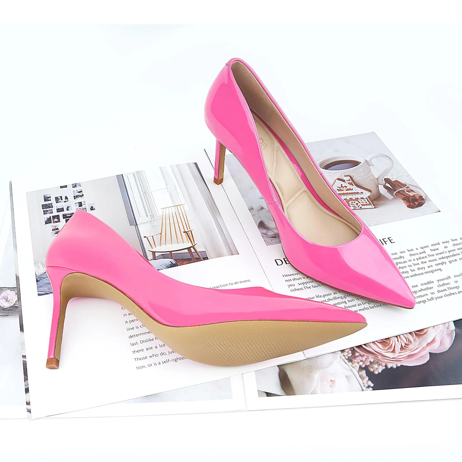 Highest Quality Work Boots JENN ARDOR Women's Comfortable Stiletto Pumps 3 inch