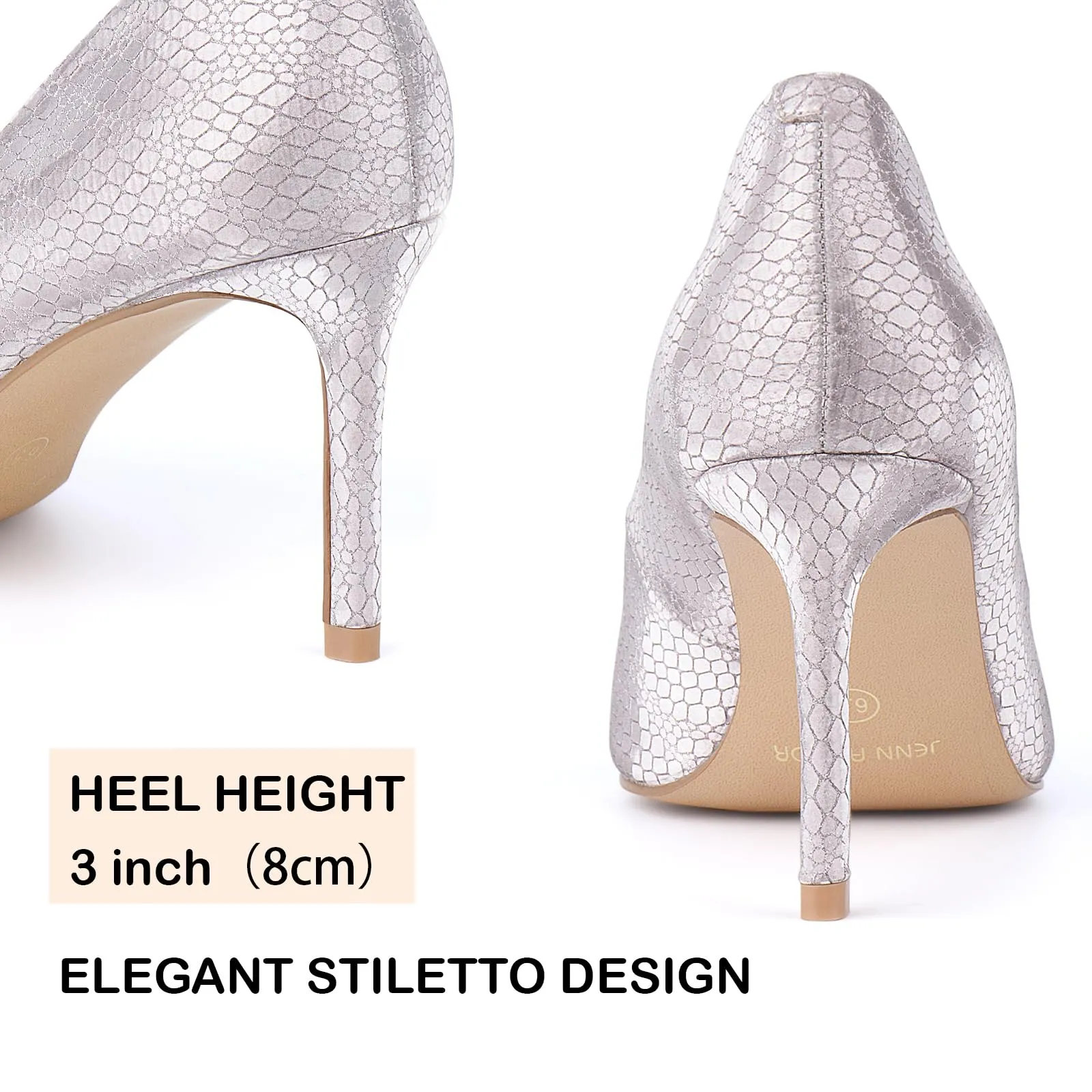 JENN ARDOR Women's Comfortable Stiletto Pumps 3 inch