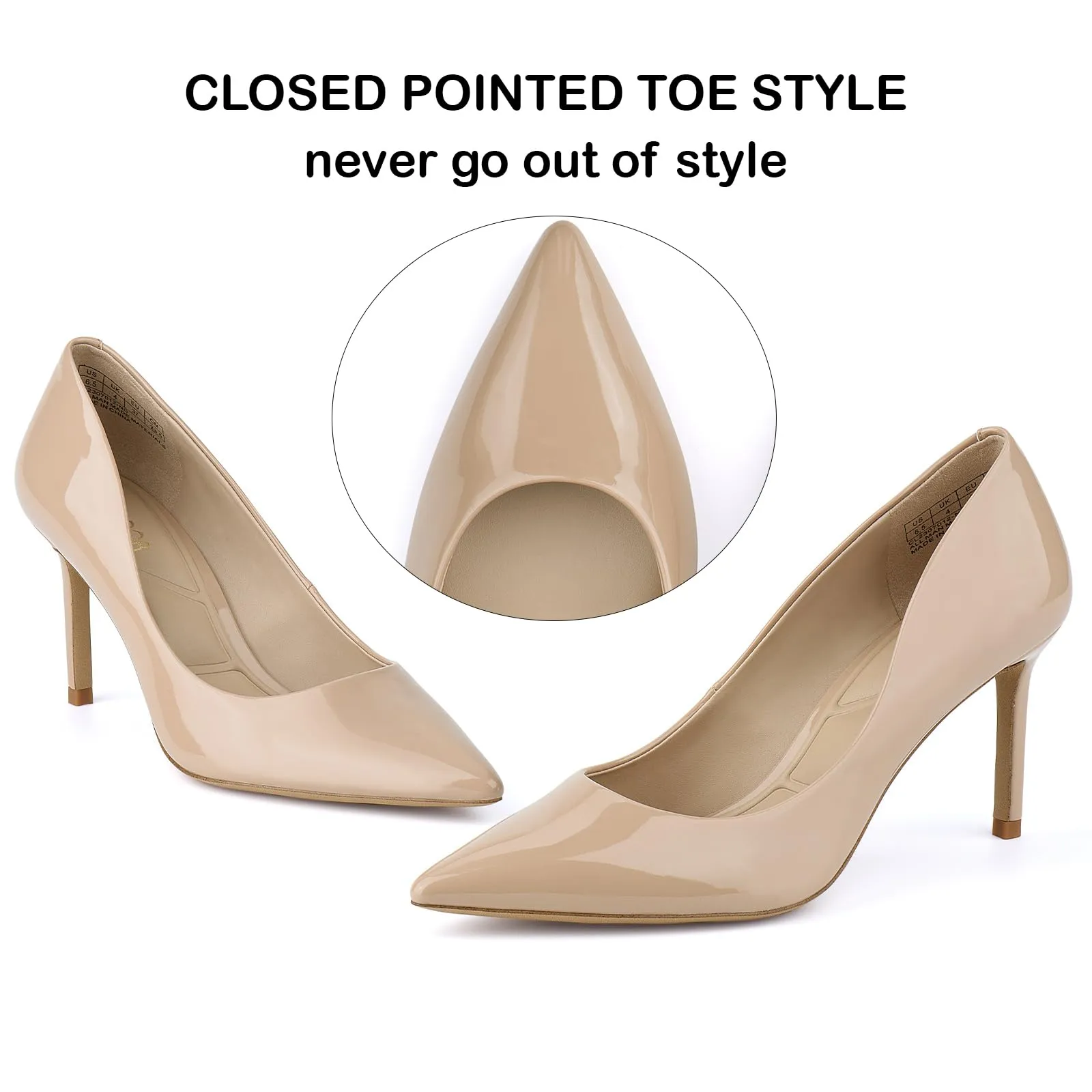 JENN ARDOR Women's Comfortable Stiletto Pumps 3 inch Work Boots Retailers Near Me