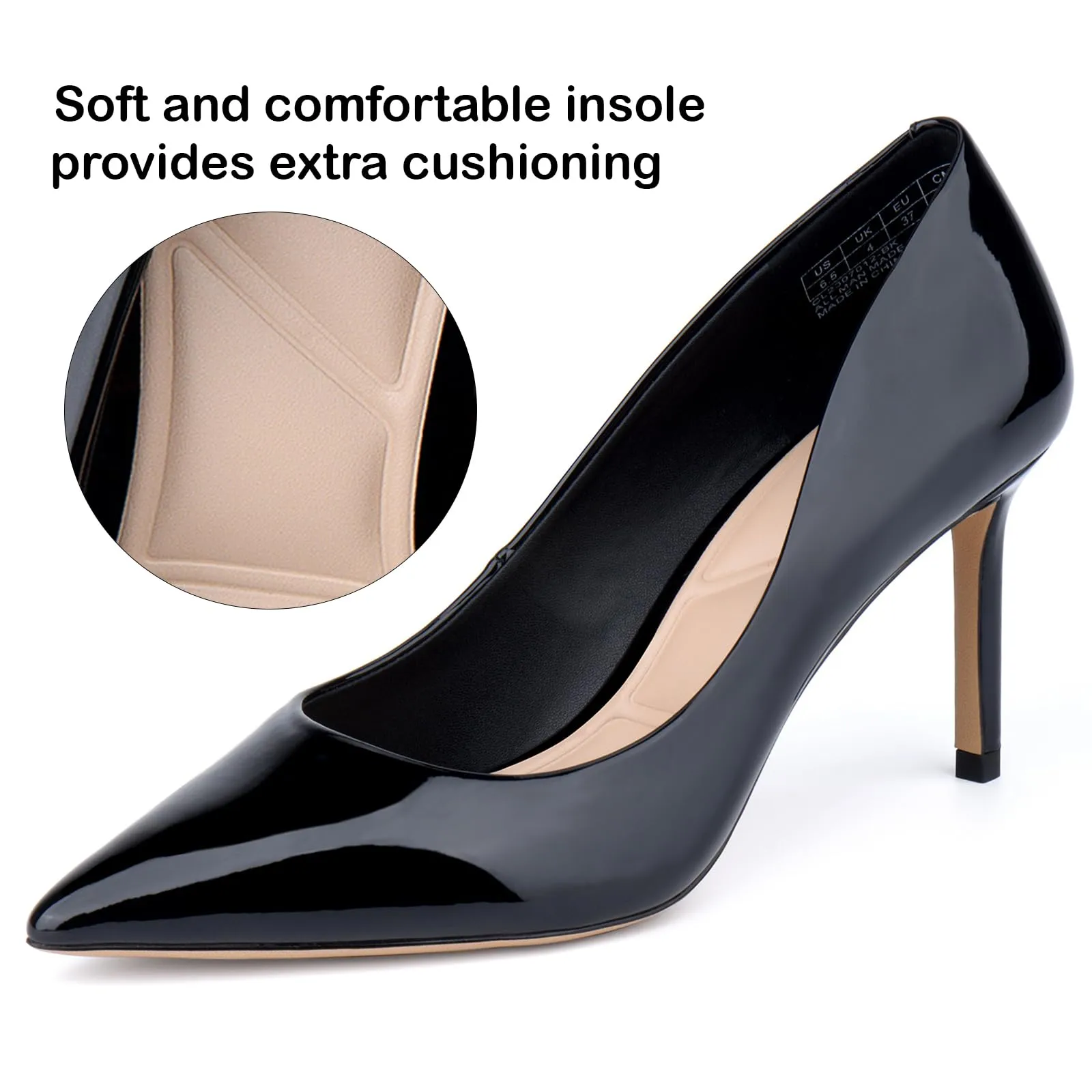 JENN ARDOR Women's Comfortable Stiletto Pumps 3 inch Work Boots Cheap