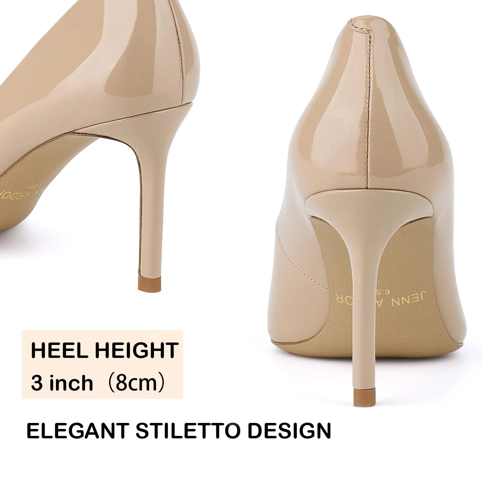 Comfortable Work Boots For Walking JENN ARDOR Women's Comfortable Stiletto Pumps 3 inch