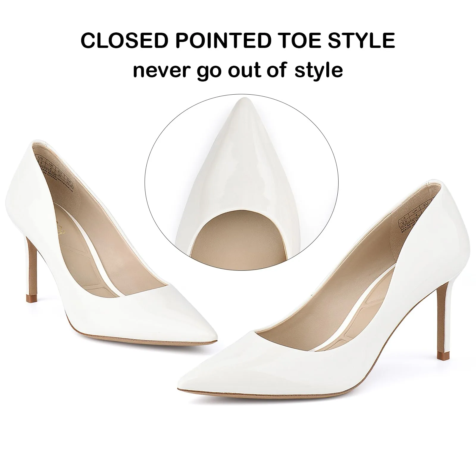 JENN ARDOR Women's Comfortable Stiletto Pumps 3 inch Coolest Work Boots