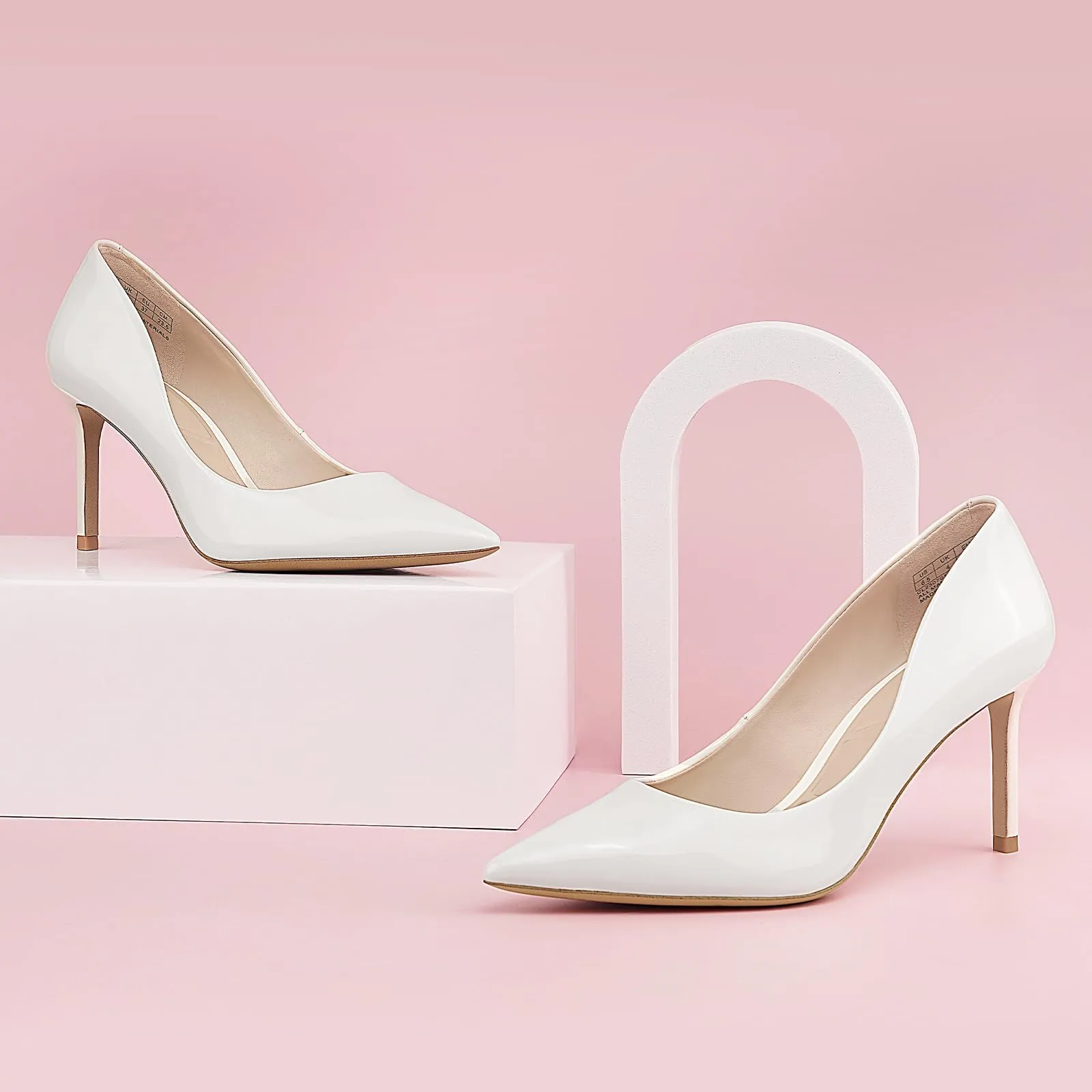 Slip On Work Boots Waterproof JENN ARDOR Women's Comfortable Stiletto Pumps 3 inch