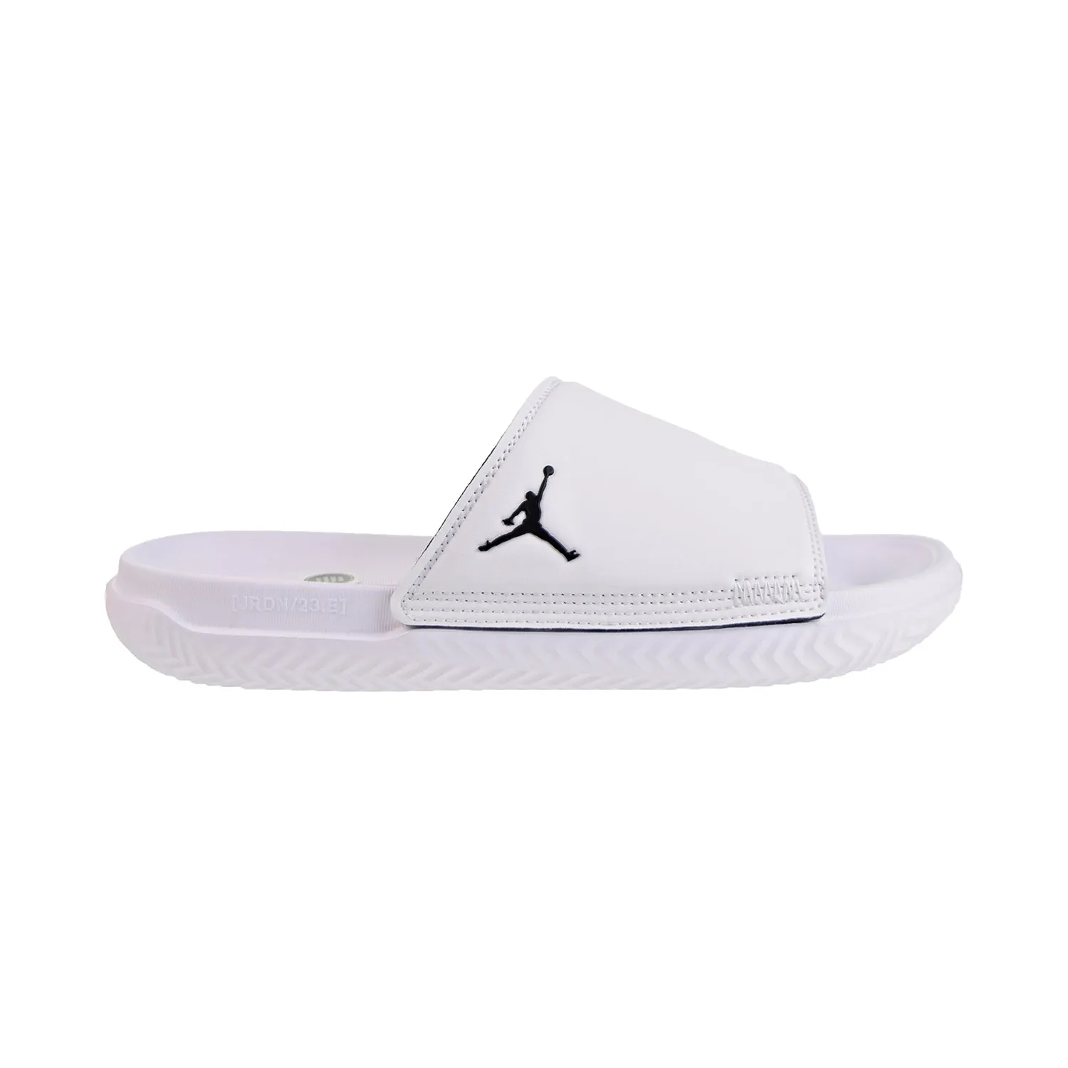 Jordan Play Men's Slides White-Black-Photon Dust Pool Slides Shoes