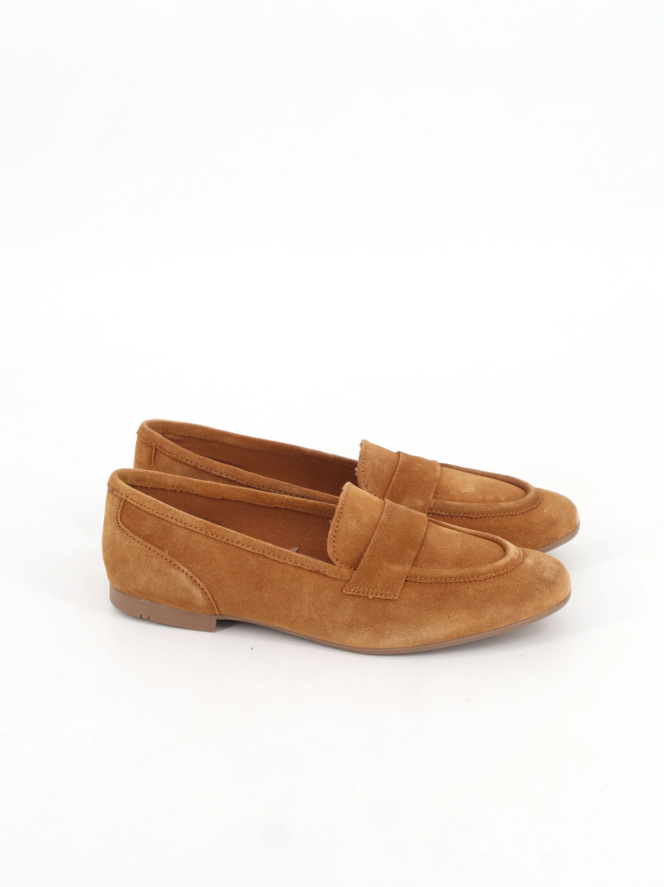 White Shoes Women's Textured Moccasin,Brown