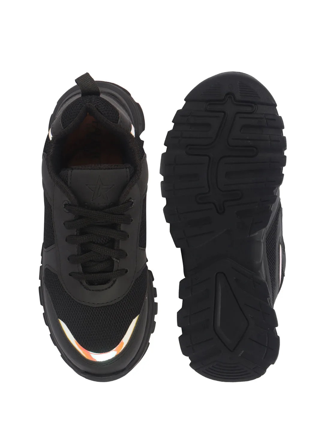 Women Breathable Chunky Sneakers Memory Cushioned Footbed Insole Comfortable Lace-Up Shoes Turquoise Sneakers