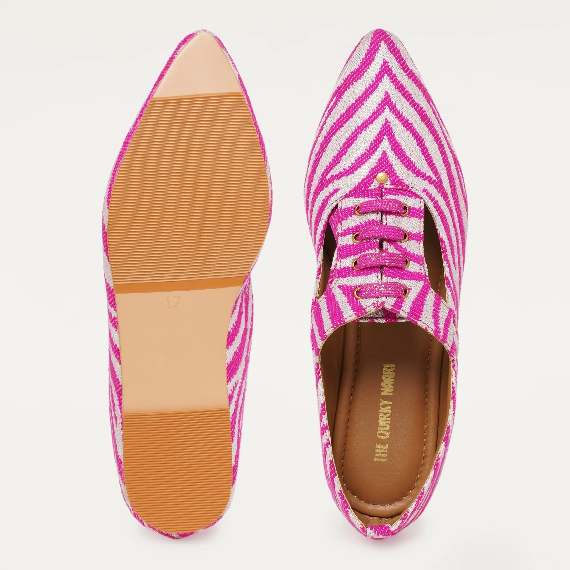 Juliet Oxfords in Pink Braydon Plain Toe Oxfords