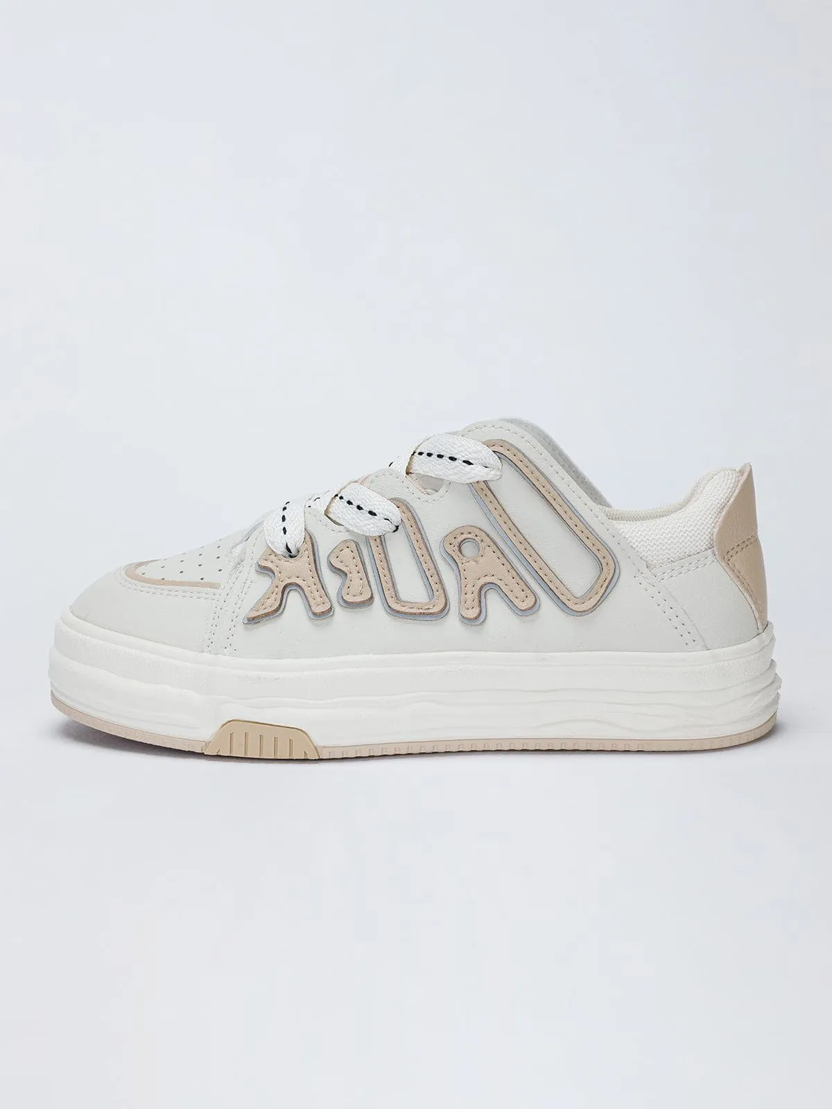 Kicksteria - Letter Patchwork Women Shoes Non Skid Sneakers