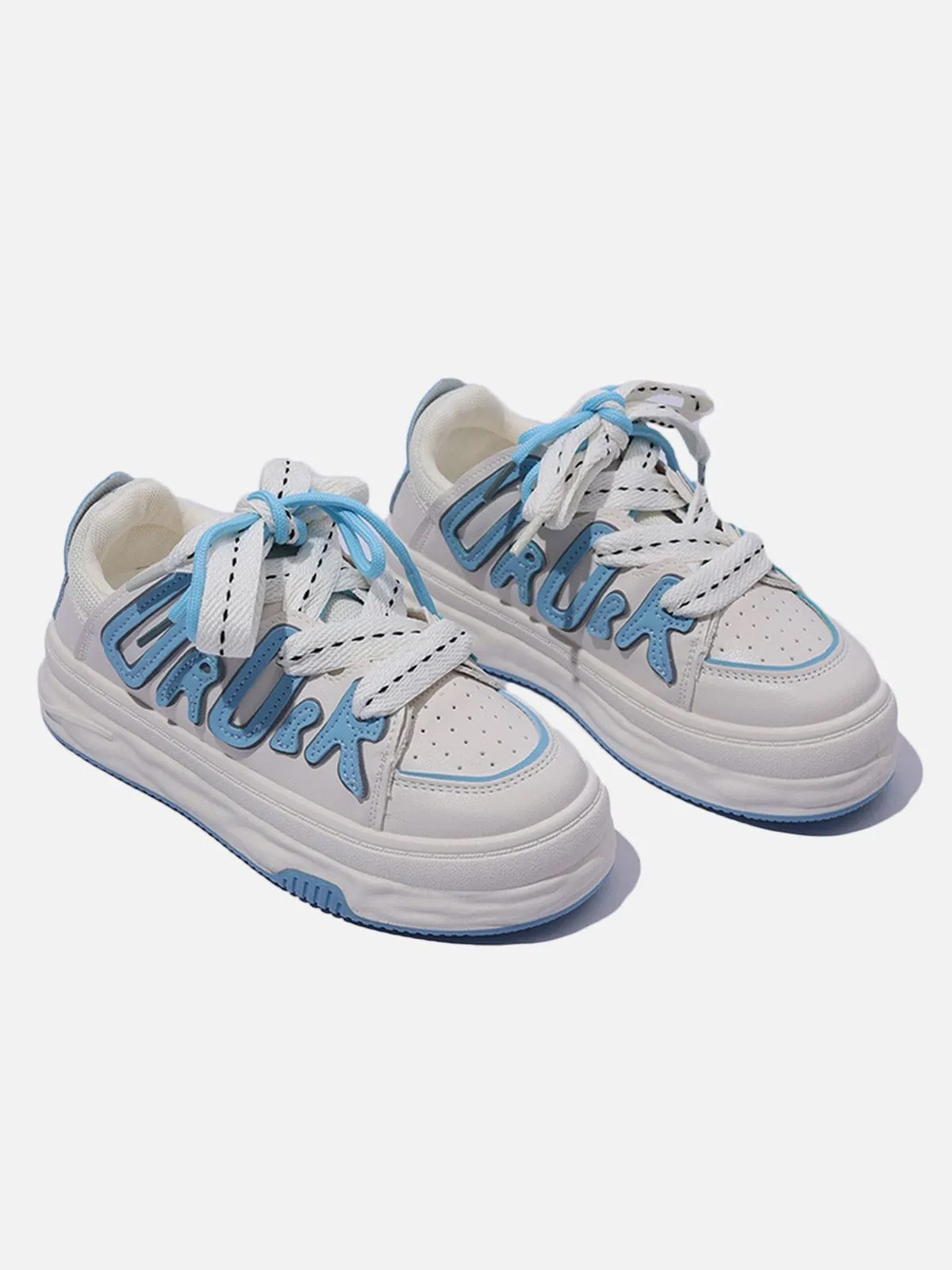 Kicksteria - Letter Patchwork Women Shoes Shoeplay Sneakers