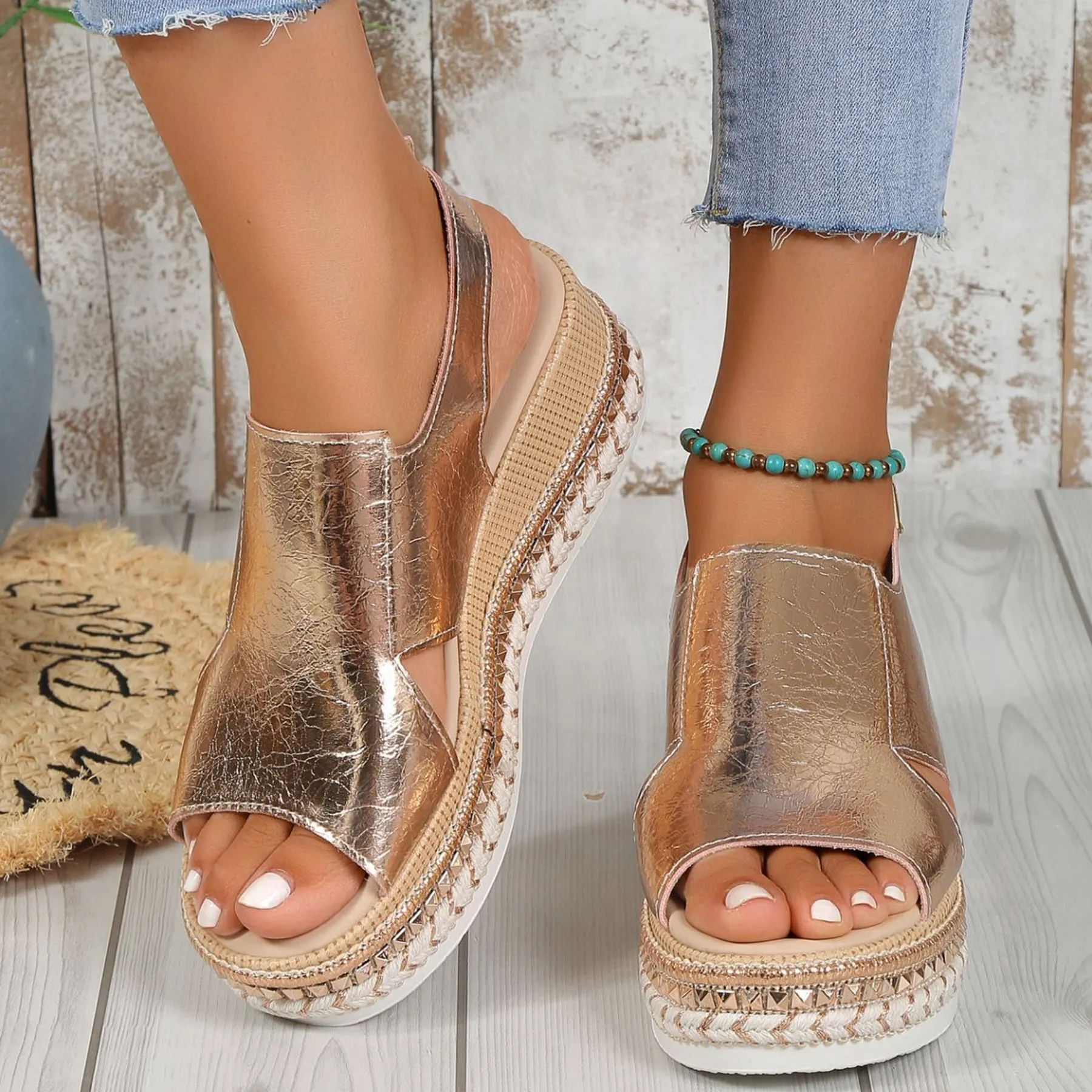 Best Orthotic Sandals Buckle Wedge Sandals