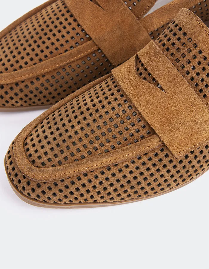 Free People Loafers Urbino Cognac Suede