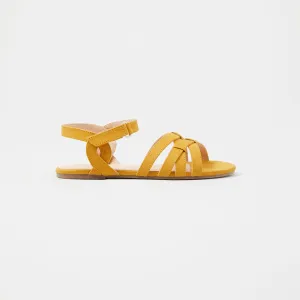 Bzee Sandals Lefties- Women Basic Sandal- Mustard