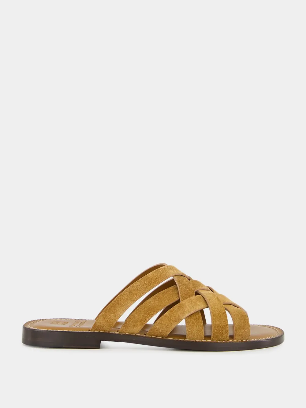 Light Brown Multi-Strap Suede Sandals Sandals Resort Bahamas