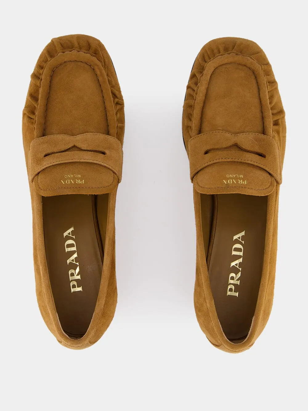 Bandolino Lindio Loafers Light Brown Suede Leather Loafers