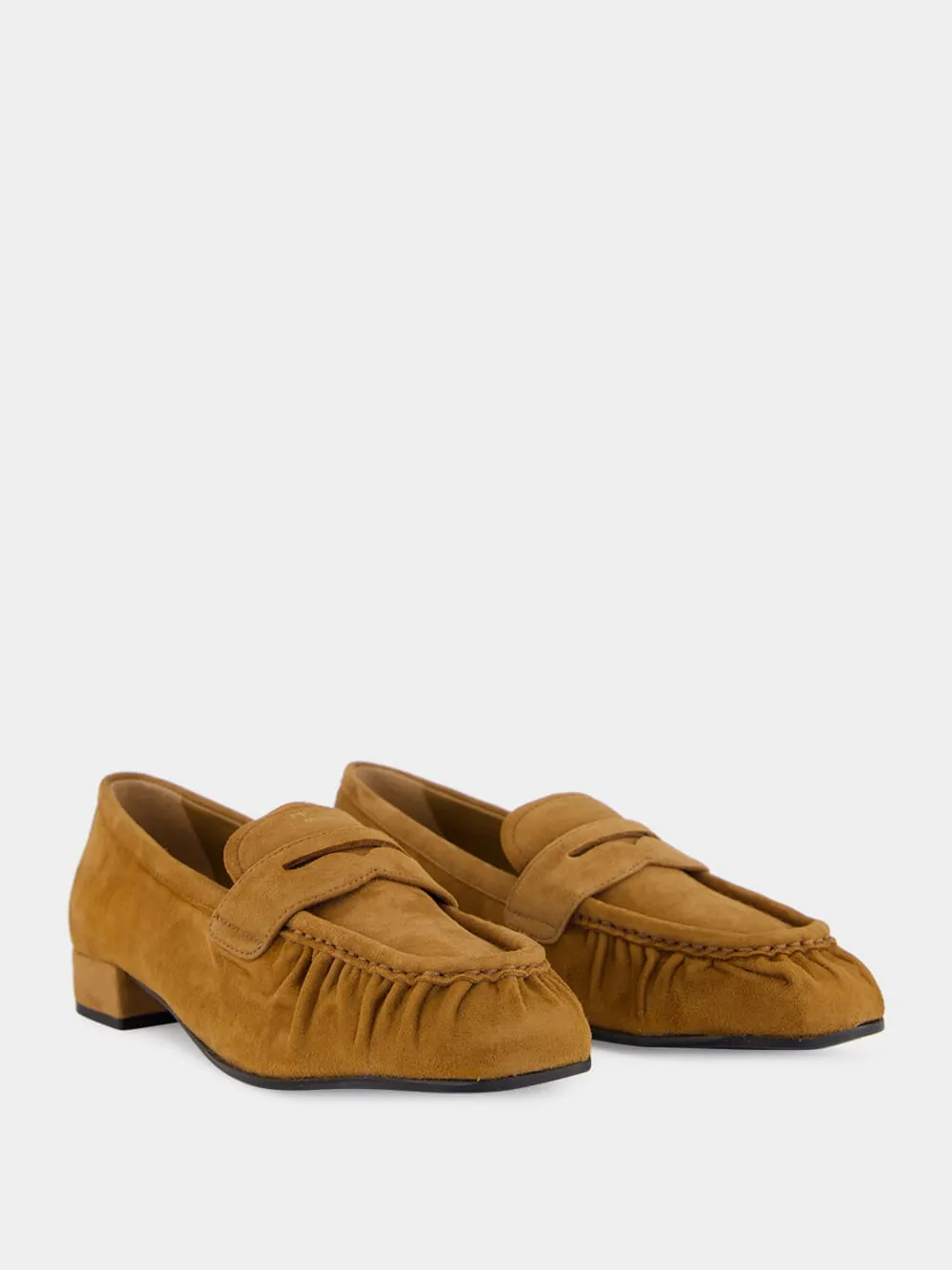 Huarache Loafers Light Brown Suede Leather Loafers
