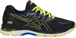 Asics Solution Speed Ff 3 Tennis Shoes Asics Men's Gel-Nimbus 20 Running Shoes in Black/Sulphur Spring/Victoria Blue