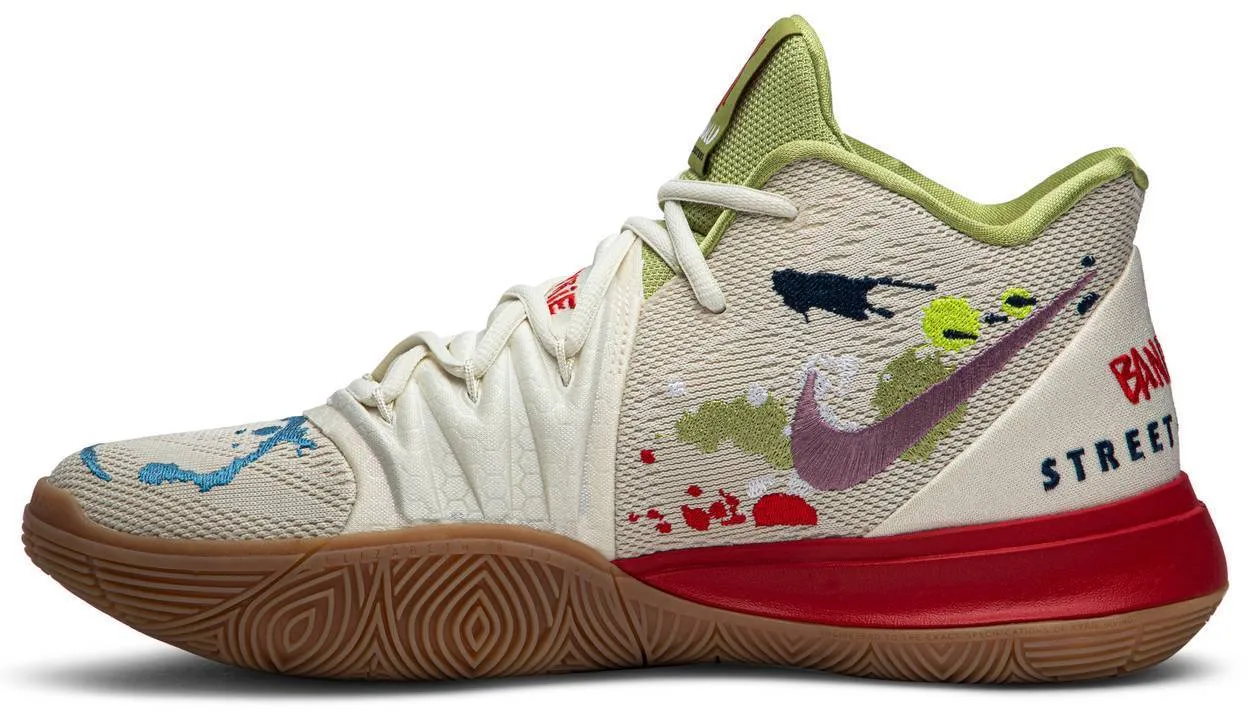 Nike Kyrie 5 x Bandulu 'Embroidered Splatters' Basketball Shoes Men Sneaker !!! CYBER MONDAY SALE !!! Asics Shoes Vs Skechers