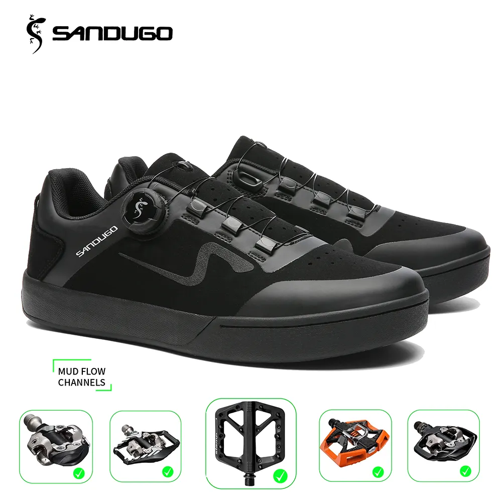 Mens Cycling Shoes Mtb Downhill Enduro Mountain Bike Shoes Compatible with All 2 Bolts Peadls Best Shoes Flat Footed People