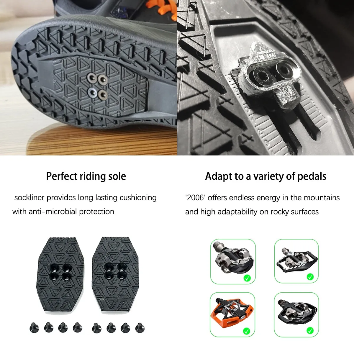 Pretty Flat Seam Shoes Mens Cycling Shoes Mtb Downhill Enduro Mountain Bike Shoes Compatible with All 2 Bolts Peadls