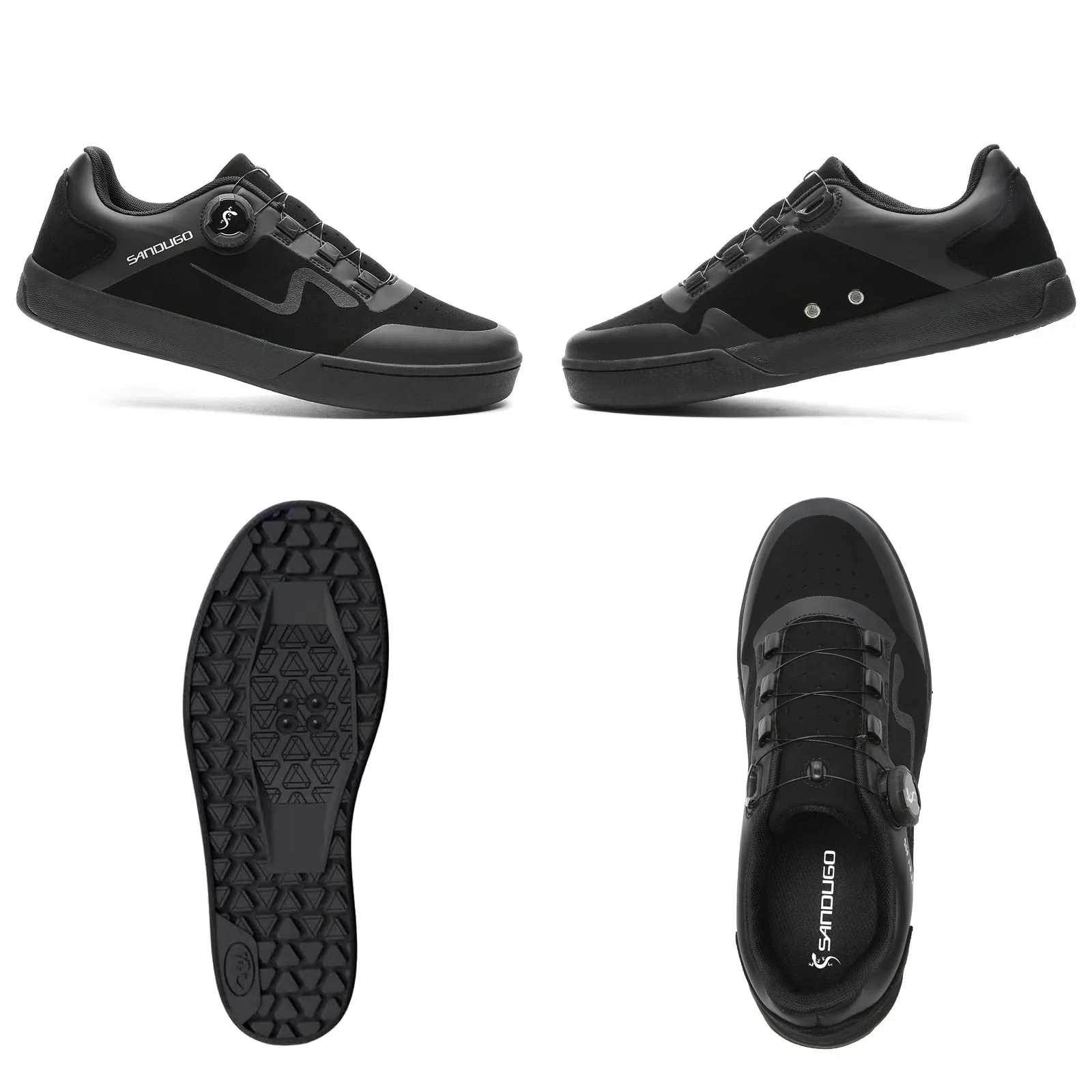 Flat Exercise Shoes Mens Cycling Shoes Mtb Downhill Enduro Mountain Bike Shoes Compatible with All 2 Bolts Peadls