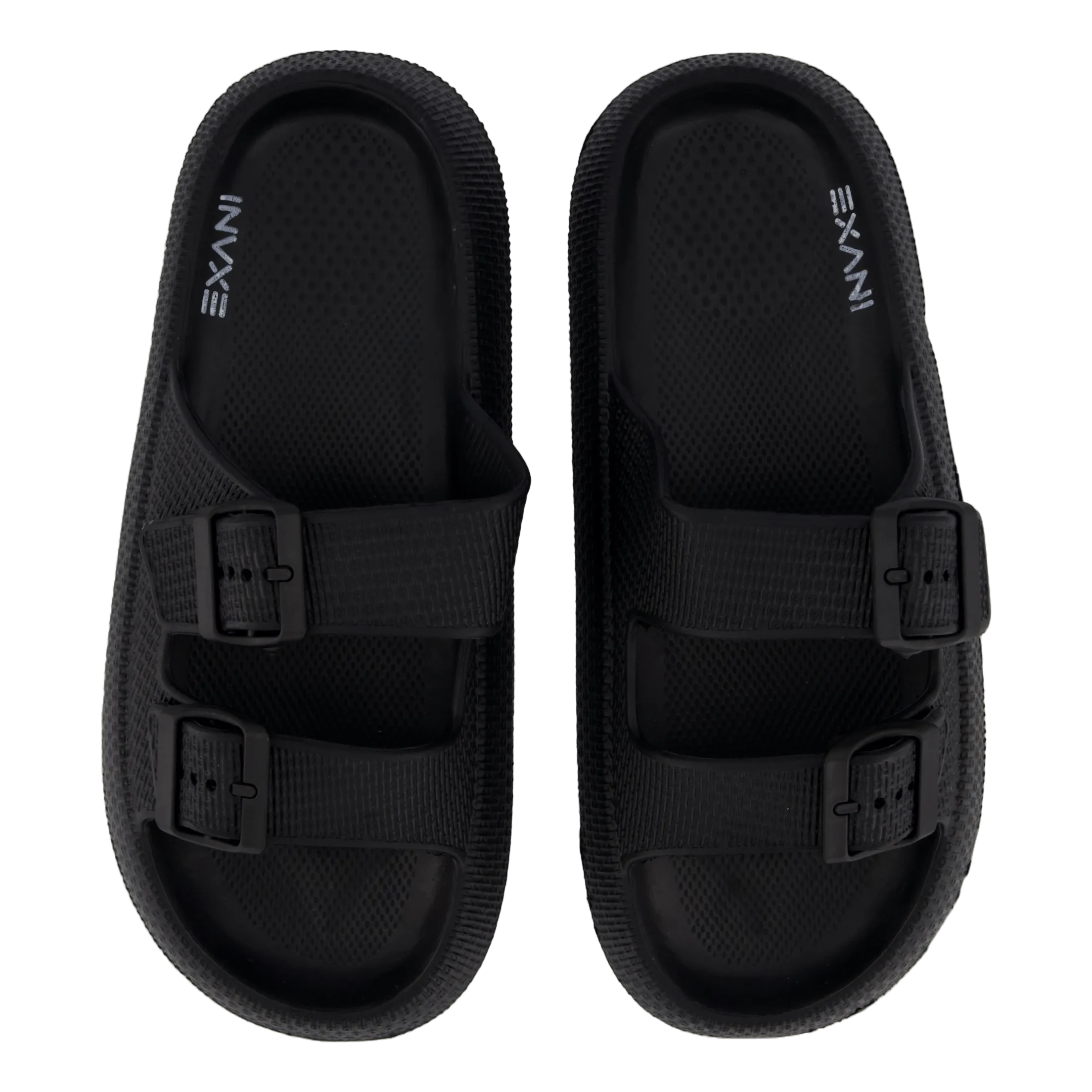 Spectra Chunky W Black Twisted Flip Flops