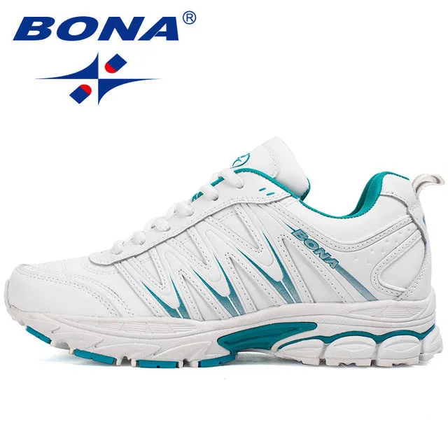 BONA New Hot Style Women Running Shoes Lace Up Sport Shoes Outdoor Jogging Walking Athletic Shoes Comfortable Sneakers For Women Vintage Running Shoes