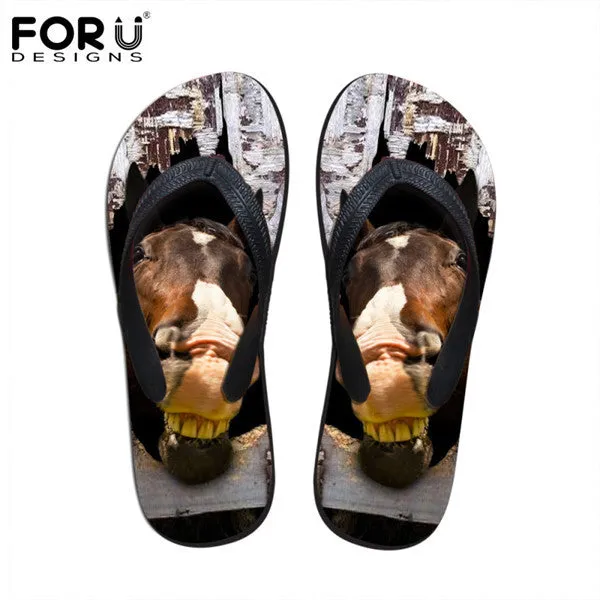 Men's Summer Flip Flops 3D Animals Print Rubber Slippers. Oogie Boogie Slippers
