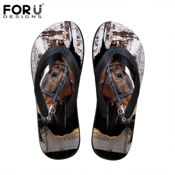 Men's Summer Flip Flops 3D Animals Print Rubber Slippers. Slippers Warm