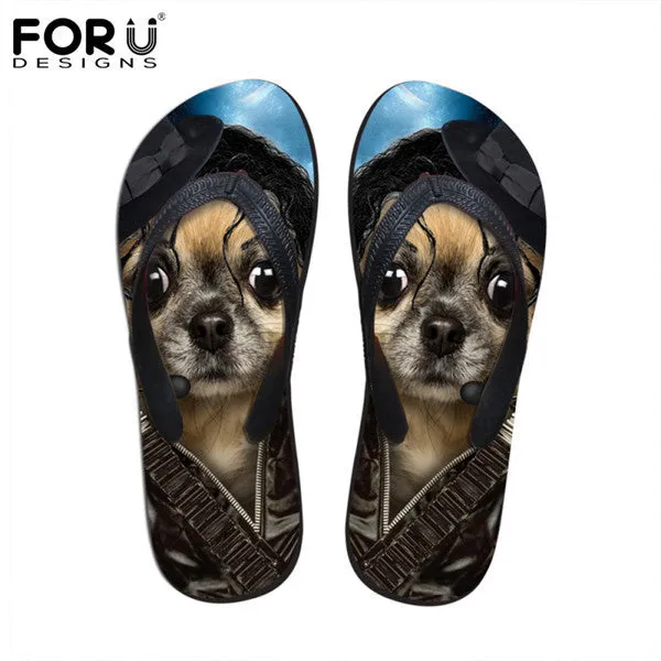 Men's Summer Flip Flops 3D Animals Print Rubber Slippers. Bunny Slippers Fortnite