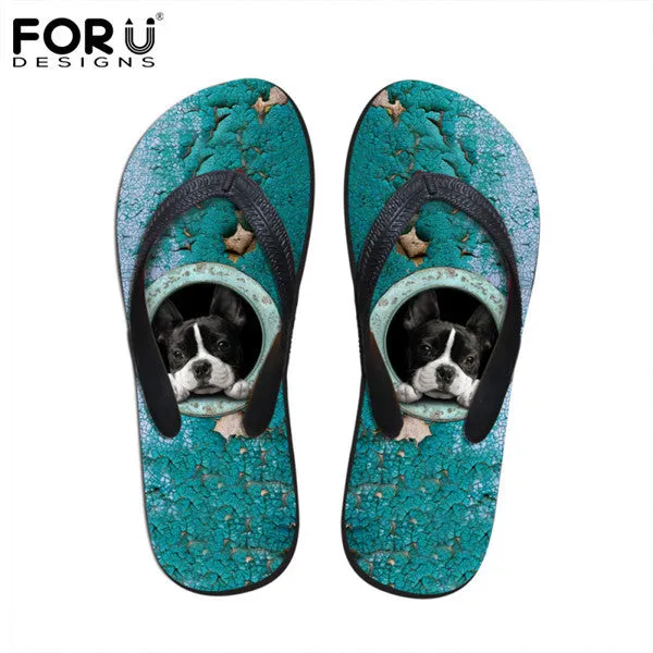 Men's Summer Flip Flops 3D Animals Print Rubber Slippers. Turkey Leg Slippers