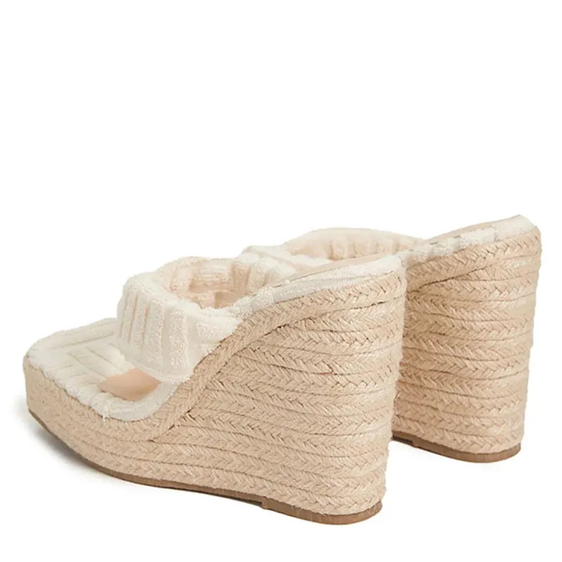 Liyke Grn Cord Schmale Band 13,5 CM Keile Heels Hausschuhe Weibliche Offene spitze Plattform Sandalen Frauen Sommer Kleid Schuhe Gre 42 Easy Pattern For Knitted Slippers