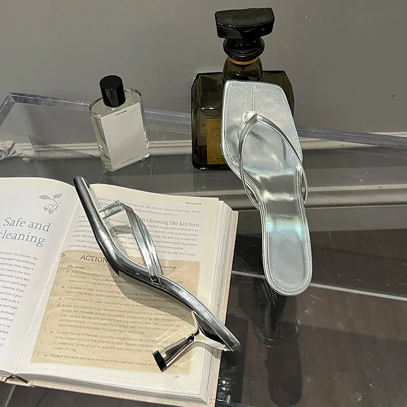 Crochet Shark Slippers Free Pattern Liyke Low Thin Heels Flip Flops Frauen Slipper Sommer Outdoor Mode Prise Schmal band Slides Schuhe Square Toe Strands andalen