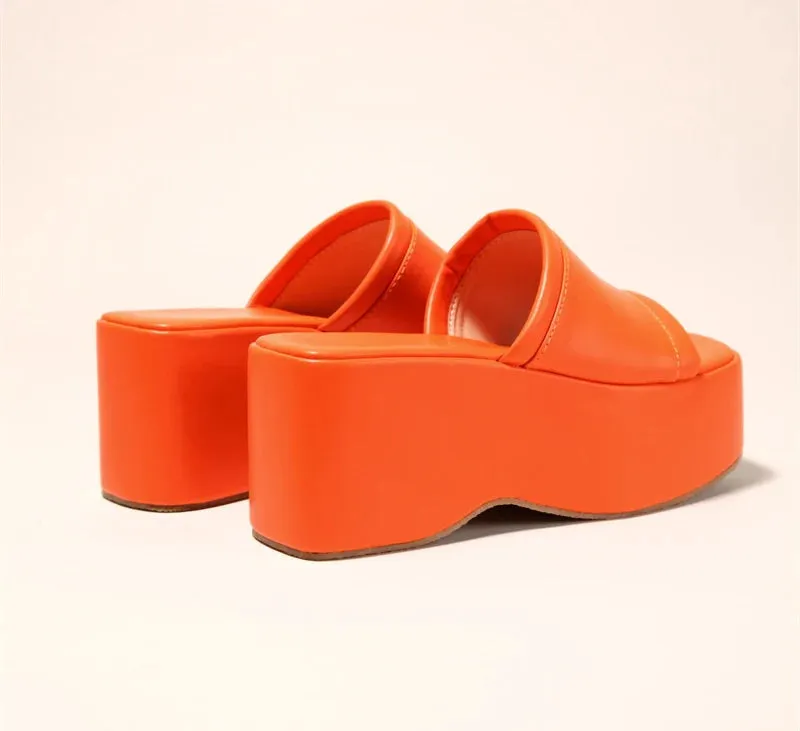 Clog Style Slippers Liyke Sommer Rosa Keil Hausschuhe Frauen Plattform Sandalen Gemtliche Leder Peep Toe Slip Auf High Heels Casual Strand Slide Schuhe weibliche