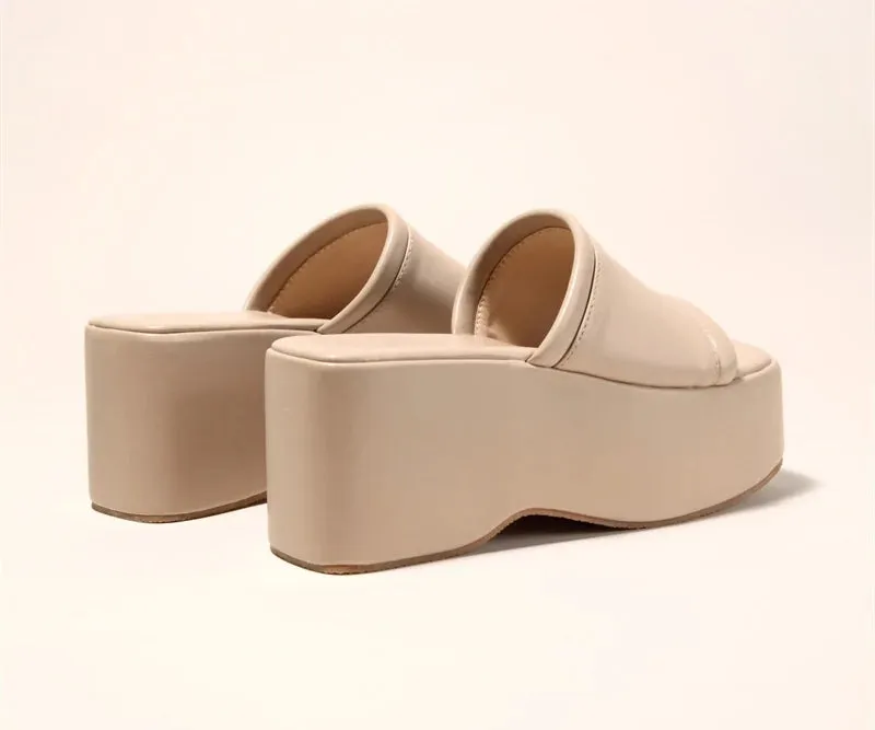 Other Words For Slippers Liyke Sommer Rosa Keil Hausschuhe Frauen Plattform Sandalen Gemtliche Leder Peep Toe Slip Auf High Heels Casual Strand Slide Schuhe weibliche