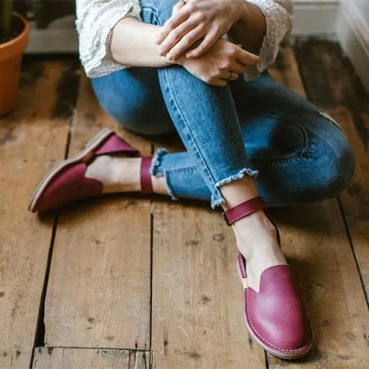 Women flat buckle ankle strap side cut closed toe sandals Sandals For Neuropathy