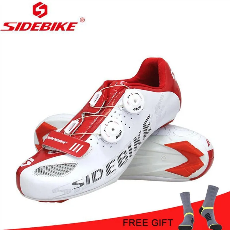 SIDEBIKE Road Cycling Shoes Men Pro Bike Shoes High Pressure Nylon Athletic Self-locking Bicycle Shoes Chaussure Velo Route Tommy Hilfiger Sneakers