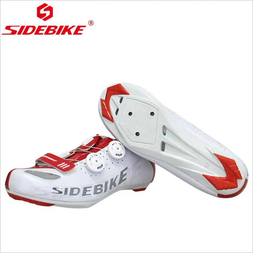 SIDEBIKE Road Cycling Shoes Men Pro Bike Shoes High Pressure Nylon Athletic Self-locking Bicycle Shoes Chaussure Velo Route Sneakers Bistro Vermont