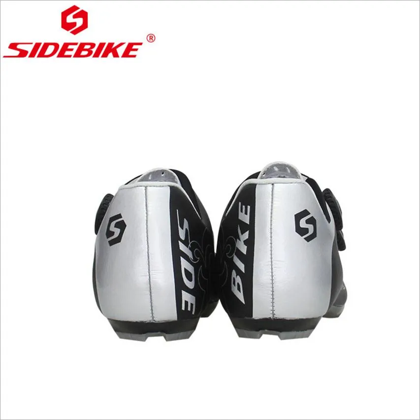 Italian Leather Sneakers SIDEBIKE Road Cycling Shoes Men Pro Bike Shoes High Pressure Nylon Athletic Self-locking Bicycle Shoes Chaussure Velo Route