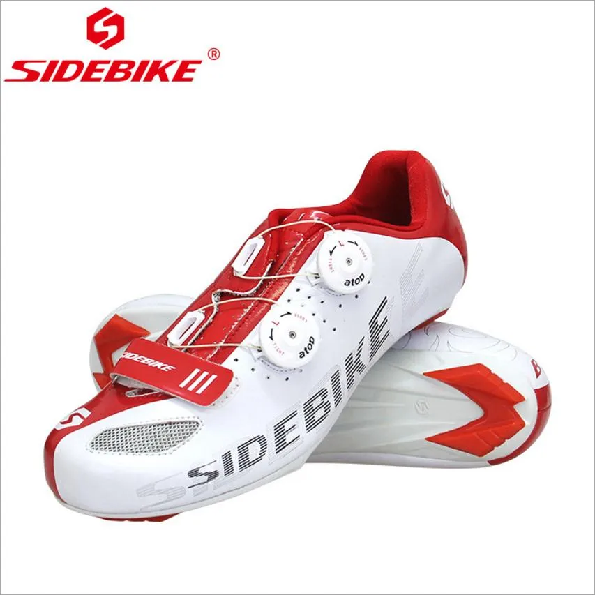 Hot Heat Sneakers SIDEBIKE Road Cycling Shoes Men Pro Bike Shoes High Pressure Nylon Athletic Self-locking Bicycle Shoes Chaussure Velo Route