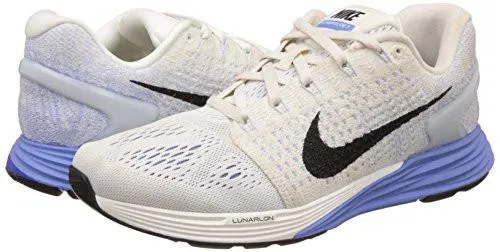 Lunarglide 7 Sail Black/Chalk Blue/Pr Pltnm Running Shoe 7 US Asics Netball Shoes