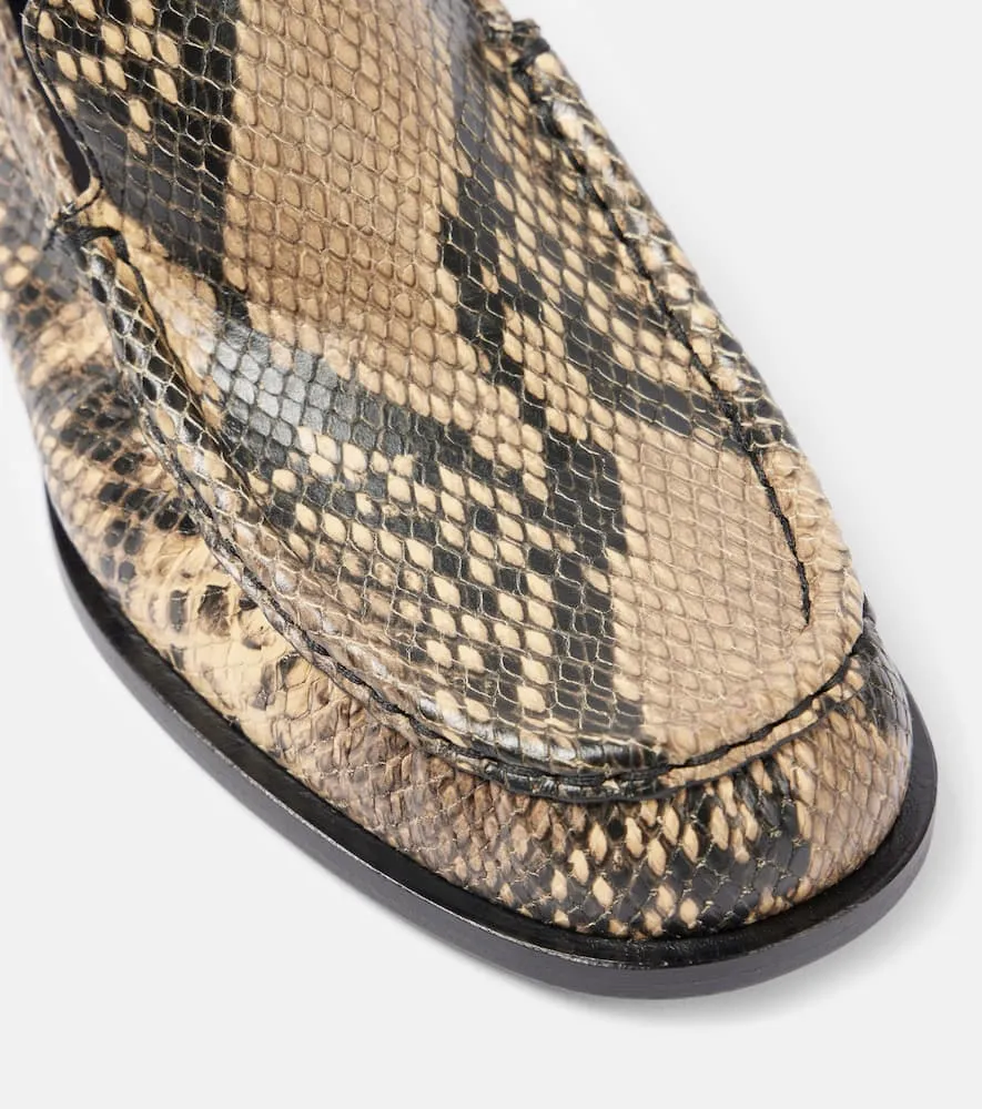 Stingray Loafers Dries Van Noten Snake-effect leather loafers