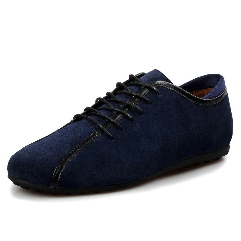 Aleader Nubuck Leather Men Shoes Spring Male Casual Shoes 2015 Fashion Leather Shoes Loafers Men's shoes Flats zapatillas Croft And Barrow Flat Shoes