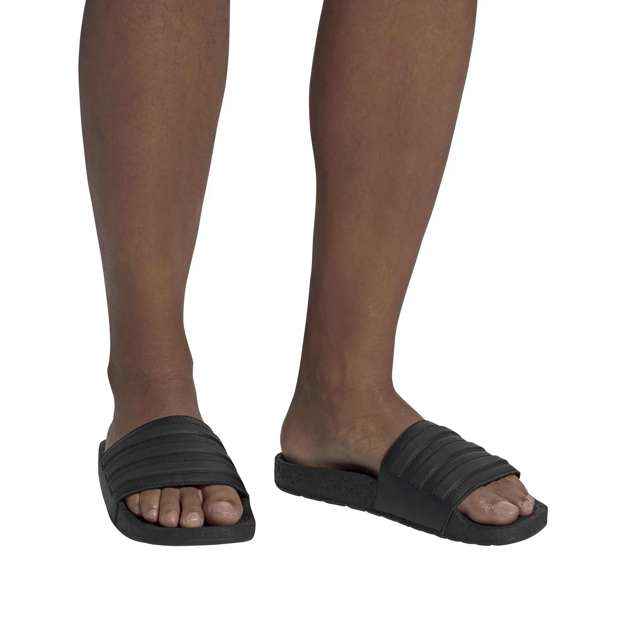 Logo Leather Slide Sandals ADIDAS ADILETTE BOOST