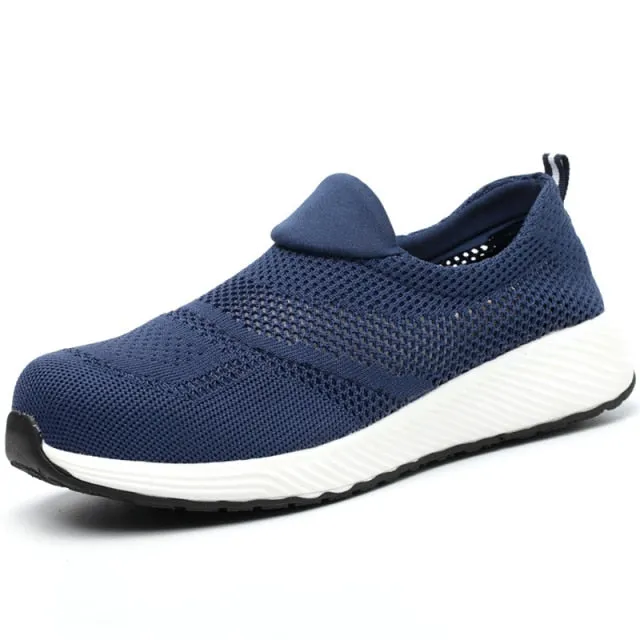 Male Safety Shoes Work Sneakers Indestructible Work Safety Boots Winter Shoes Men Steel Toe Shoes Sport Safty Shoes Dropshipping Acid Resistant Work Boots