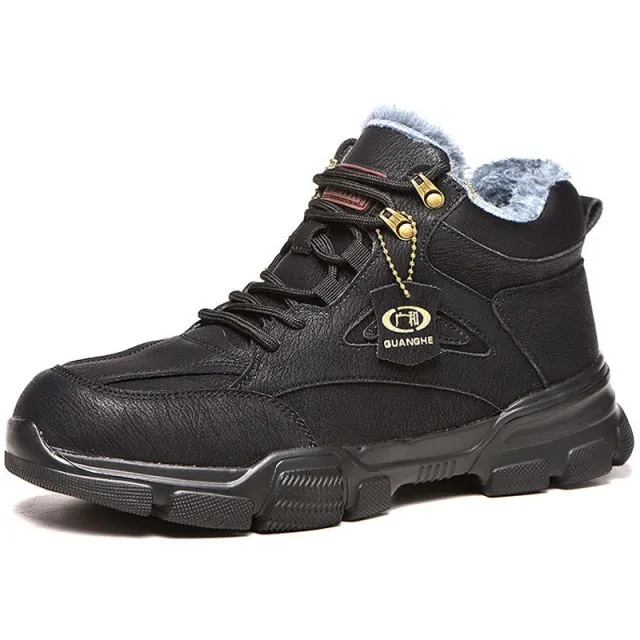 Male Safety Shoes Work Sneakers Indestructible Work Safety Boots Winter Shoes Men Steel Toe Shoes Sport Safty Shoes Dropshipping Composite Toe Leather Work Boots