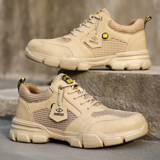 Male Safety Shoes Work Sneakers Indestructible Work Safety Boots Winter Shoes Men Steel Toe Shoes Sport Safty Shoes Dropshipping Flat Work Boots