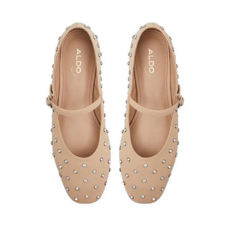 Marylina Women's Ballerinas & Mary Janes - Beige Slip On Ankle Support